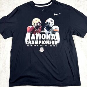 2014 National Championship Florida State vs Auburn Nike T-Shirt Men's XXL Black